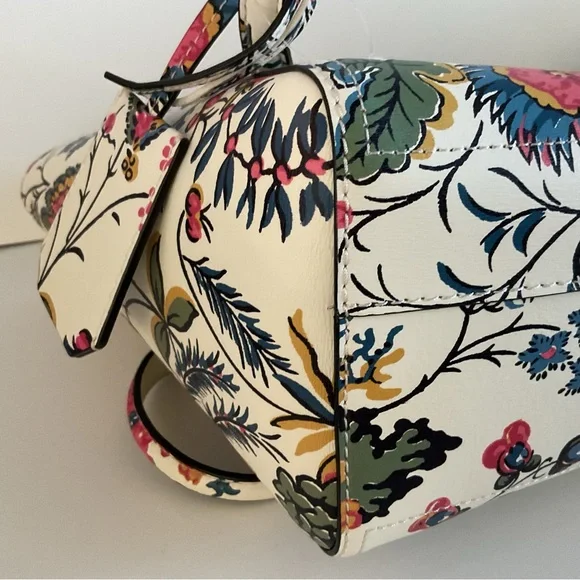 NWT Tory Burch Parker Floral Leather Tote - Picture 7 of 12